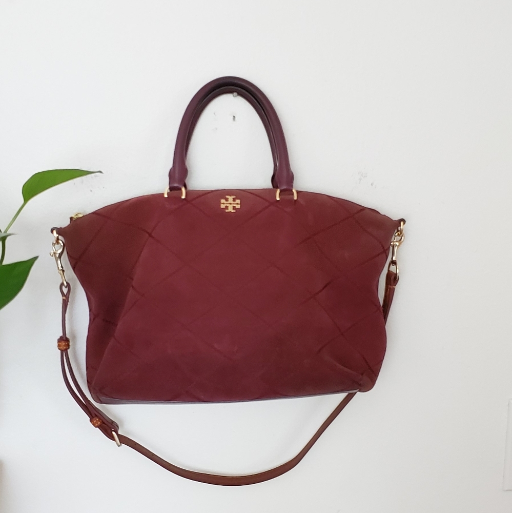 🔥Tory Burch Frida stitched suede satchel - Picture 9 of 11